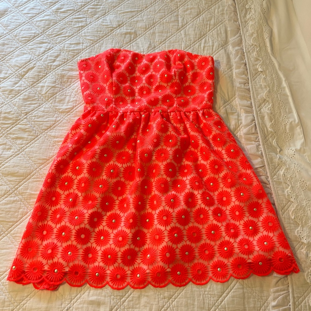 Lilly Pulitzer Peyton dress color Fiesta pink